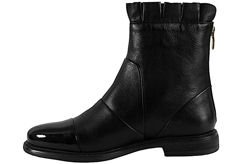 COPENHAGEN SHOES MARGARET ANKELSTØVLE I SORT GLAT SKIND