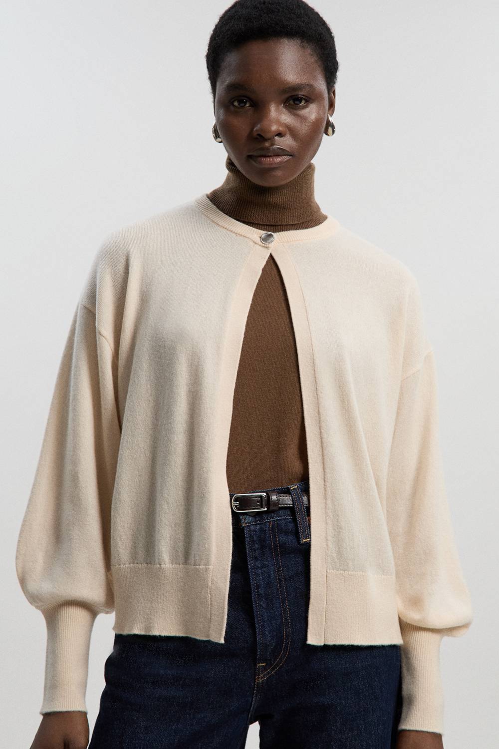 KarenMillen Cardigan en Maille Mélange Laine Cachemire