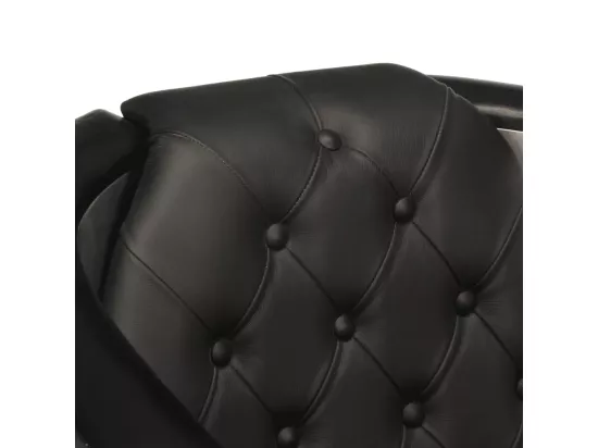 Fauteuil en style d'aviation Noir Cuir véritable