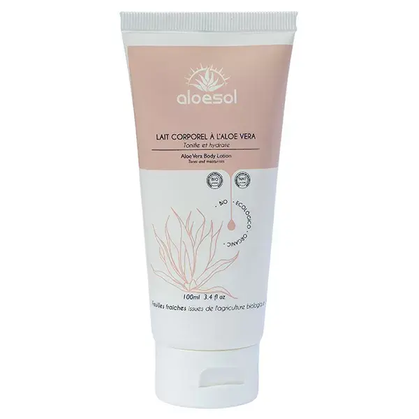 Loção Corporal Tonificante Aloesol com Aloe Vera Orgânica 100ml