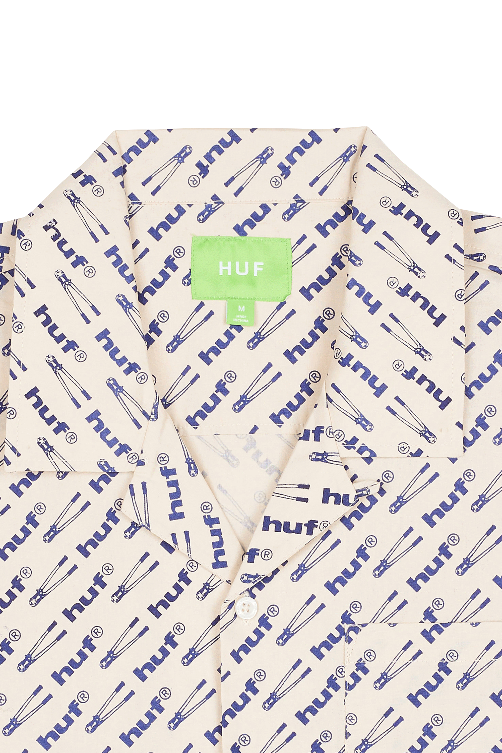 HUF Chemise BREAKER SS WOVEN TOP Beige
