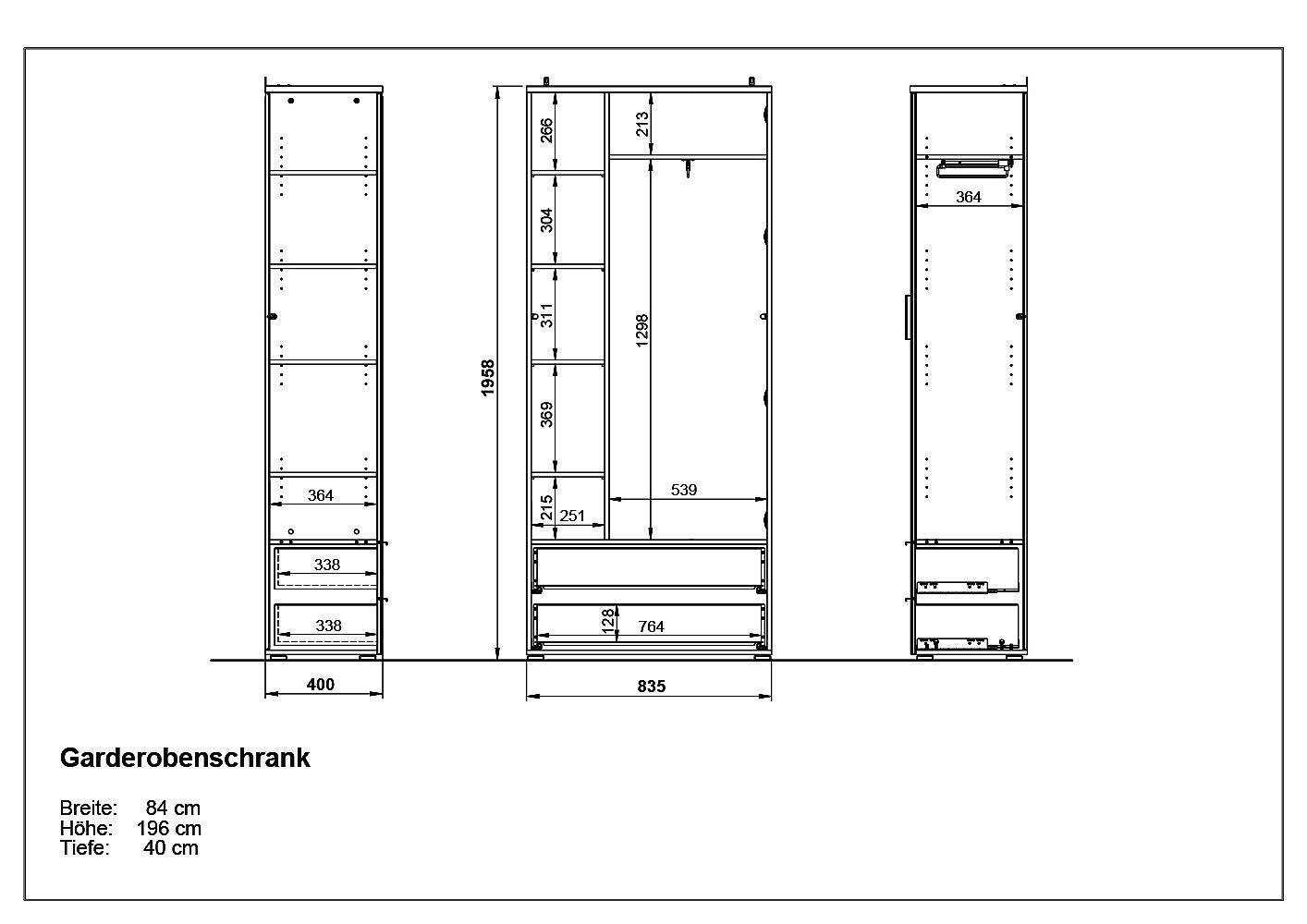Garderobenschrank TELDE