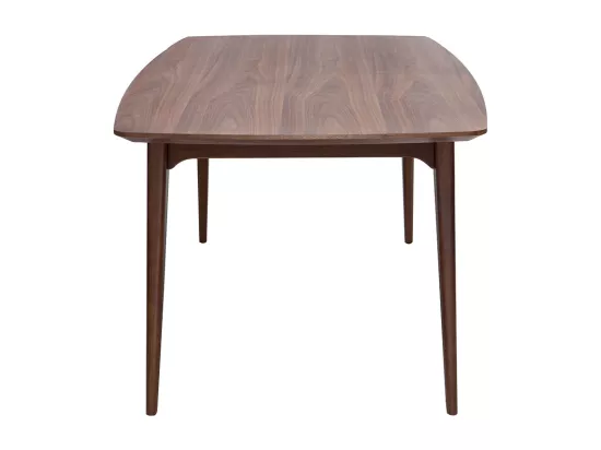 Table extensible rallonges intégrées rectangulaire en bois foncé noyer L180-230 cm FIFTIES