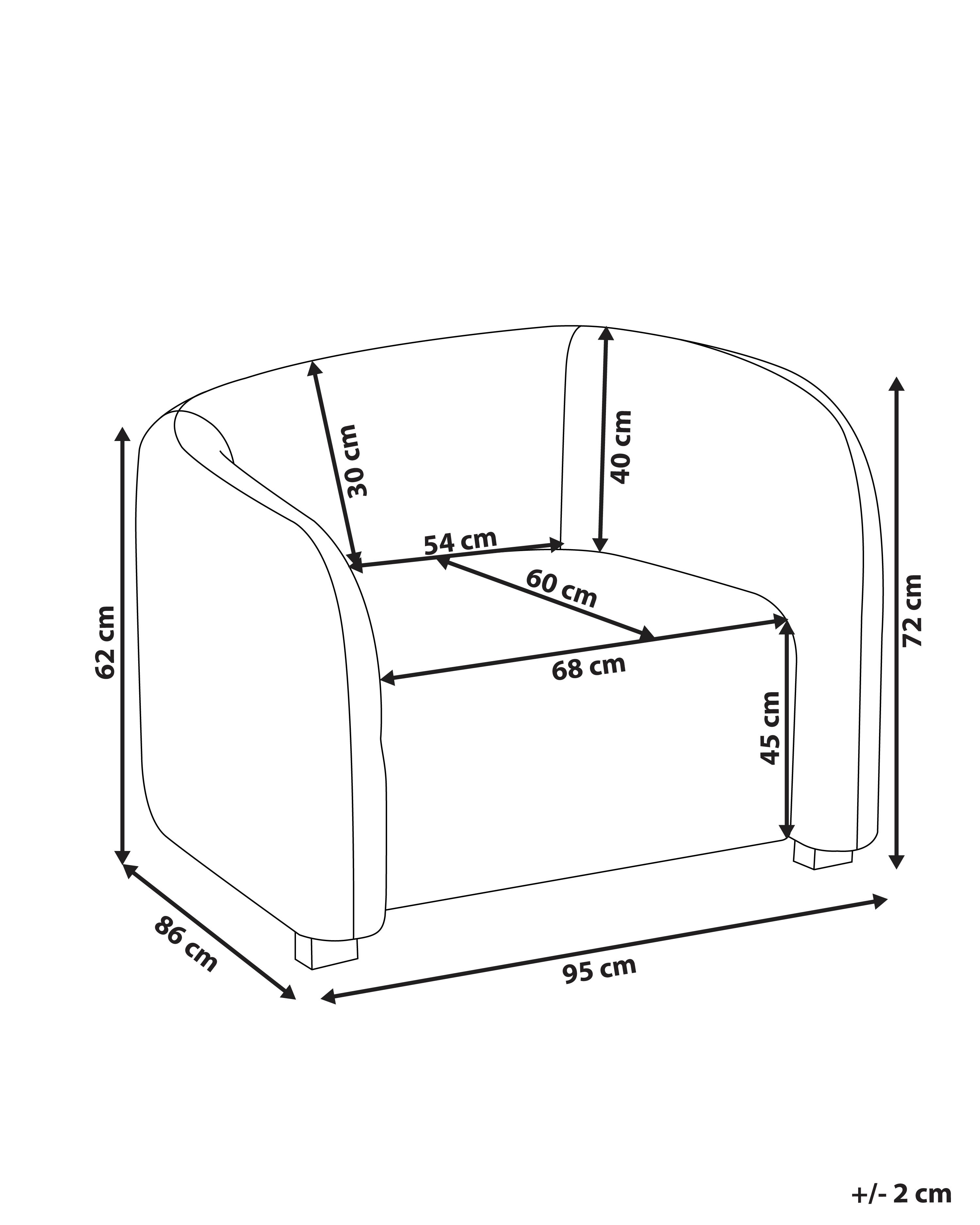 Fauteuil VELTADA Fluweel Donkerbruin