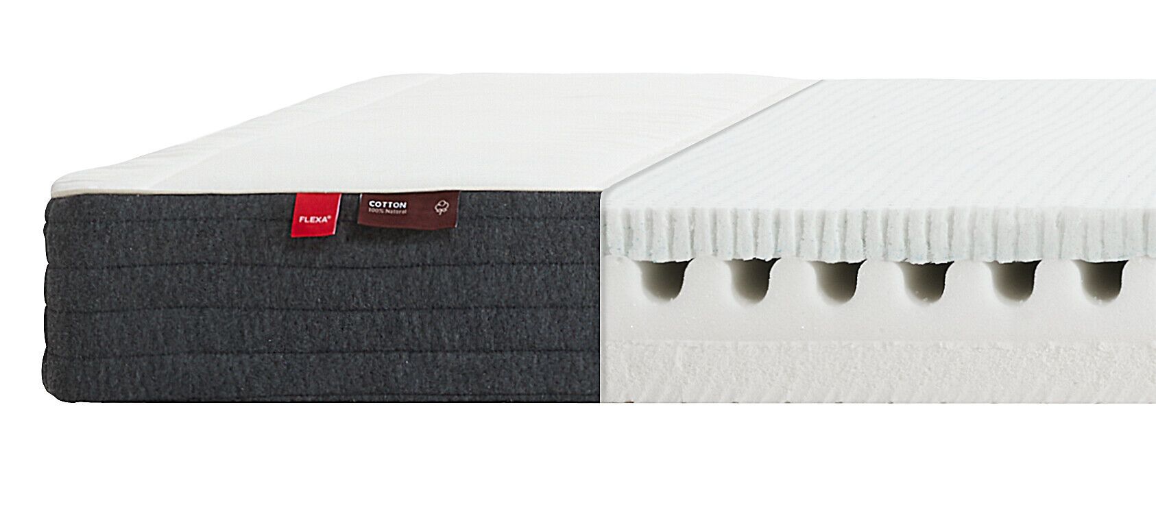 FLEXA Latex/Foam/La   Baumwollb. 200x120 - 200.0 cm x 120.0 cm