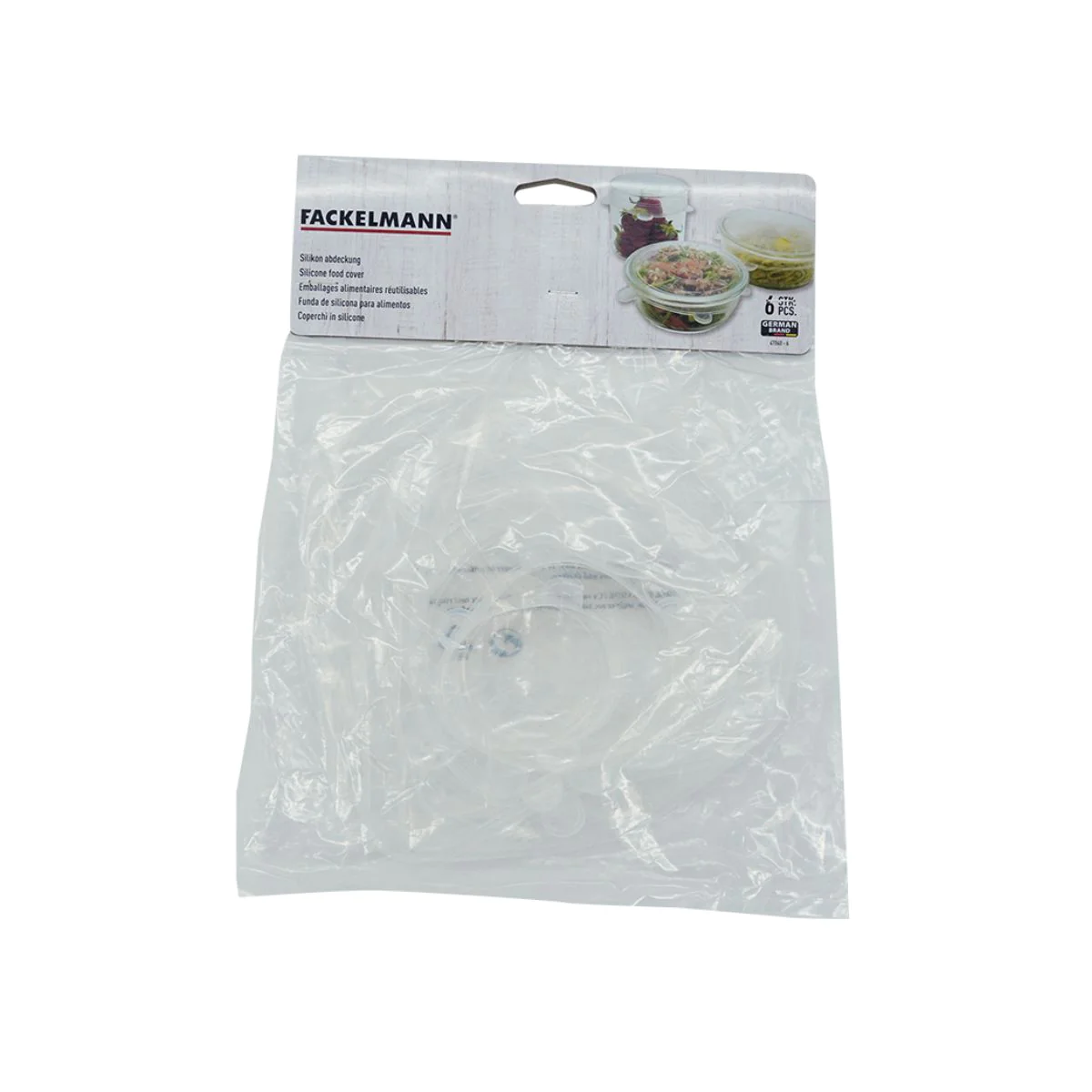 Lot de 6 couvercles de conservation en silicone étirable Fackelmann Ba