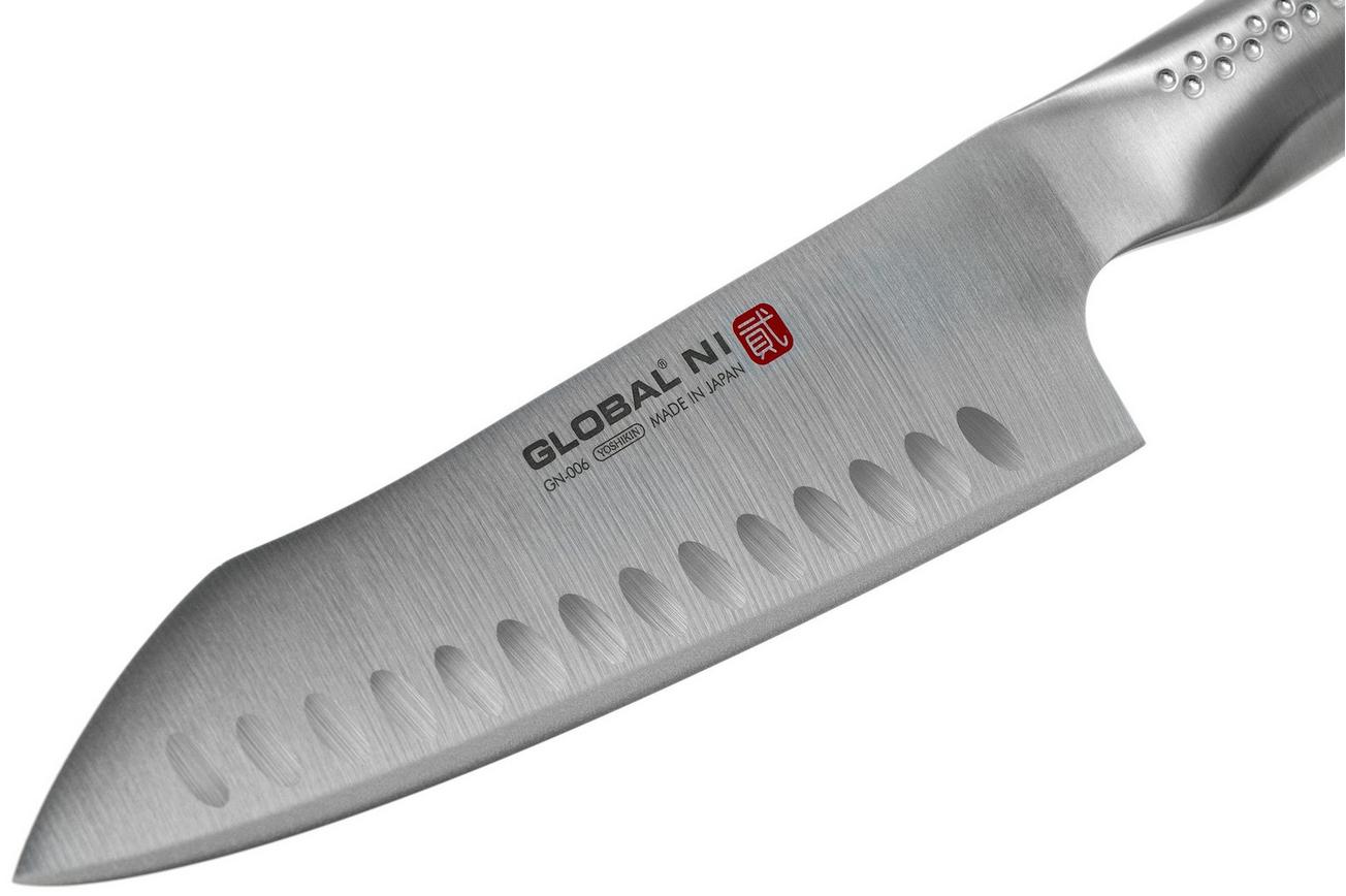 Global Ni GN-006 santoku/ groentemes met kuiltjes 18 cm