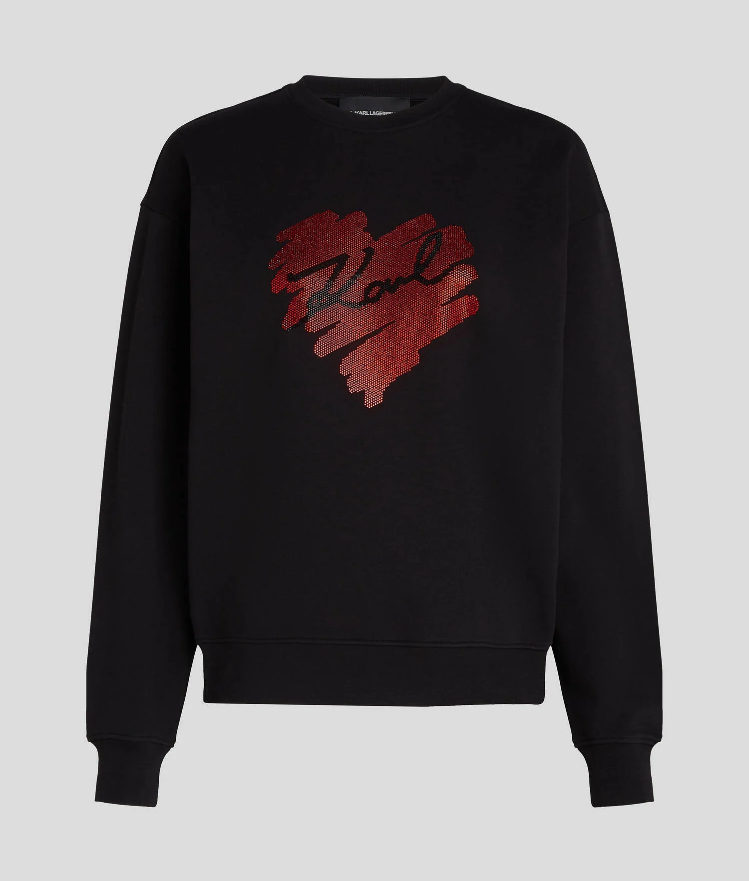 SWEAT-SHIRT À STRASS K/HEART - Noir