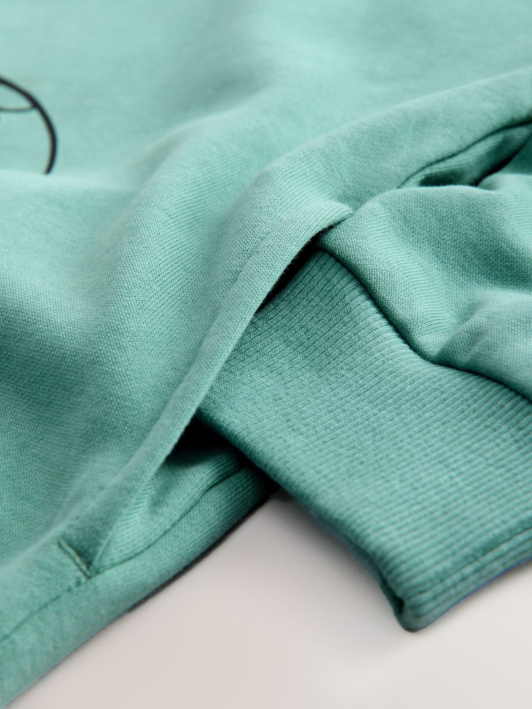 Mintgroen met voetbalprint - Grafische print hoodie voor oudere jongens (3-16jaar)