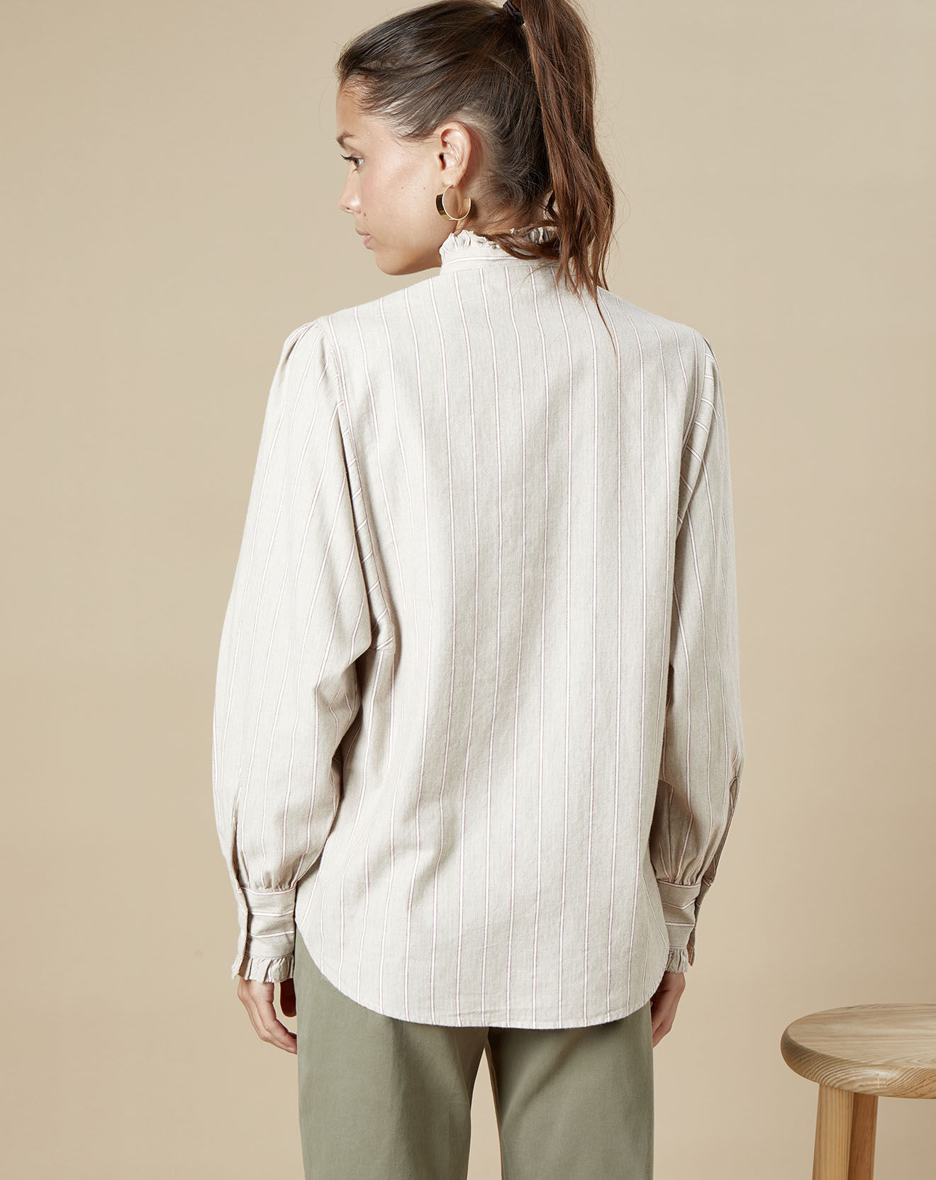 Hartford Blouse Hyper beige/rouge
