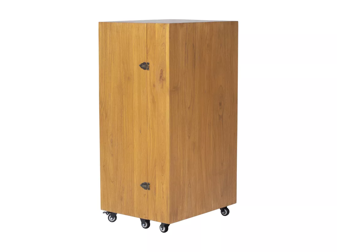 Armoire à vin et verres en bois de mindi - 15 casiers - L. 60 x P. 50 x H. 111 cm - COIMBRA
