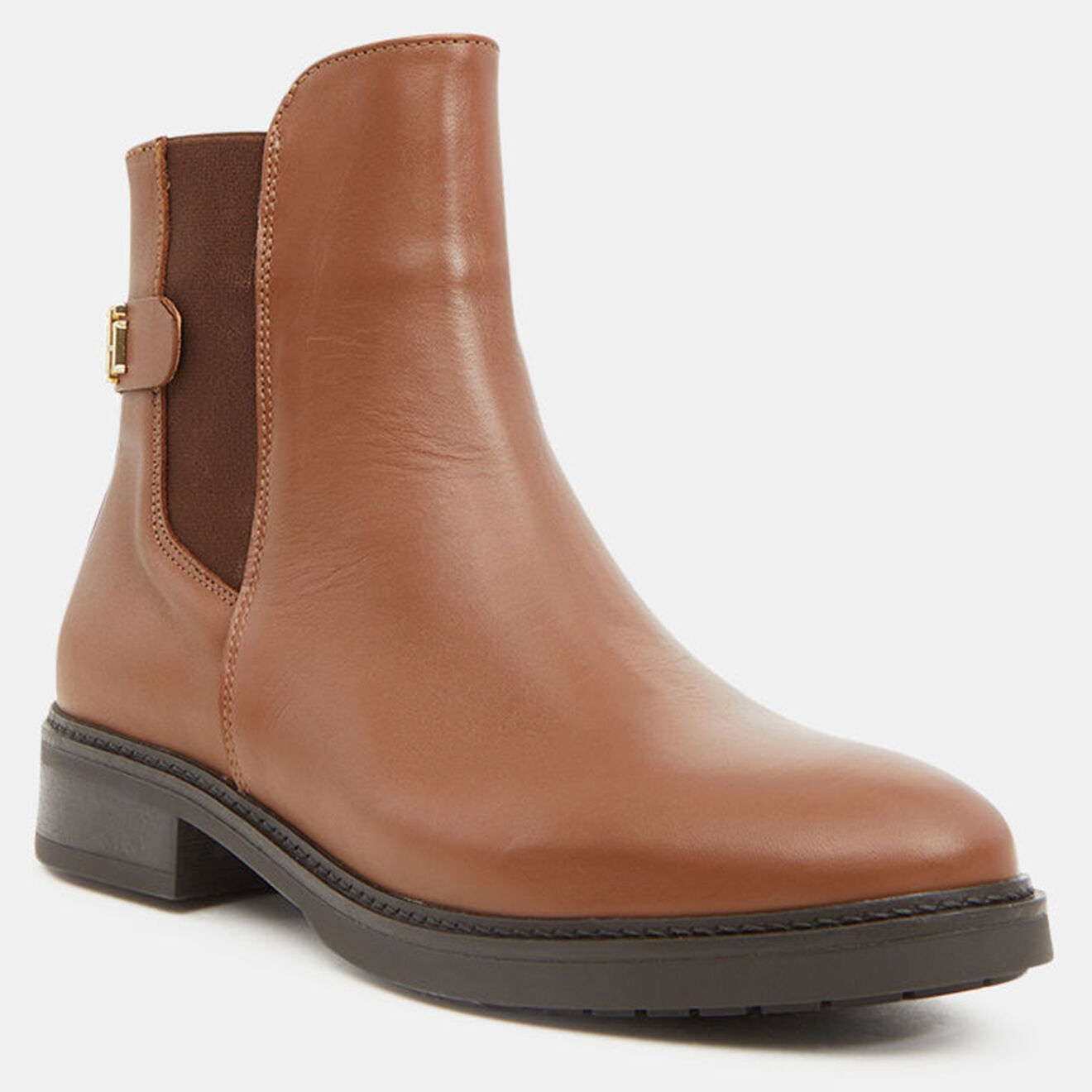Tommy Hilfiger Chelsea boots en Cuir Hardware marron