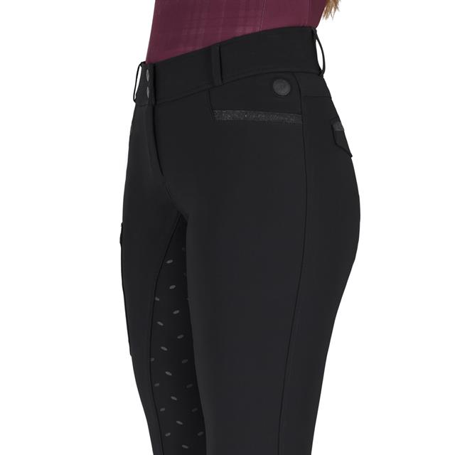 Paardrijbroek QHP Zahra Full Grip Zwart