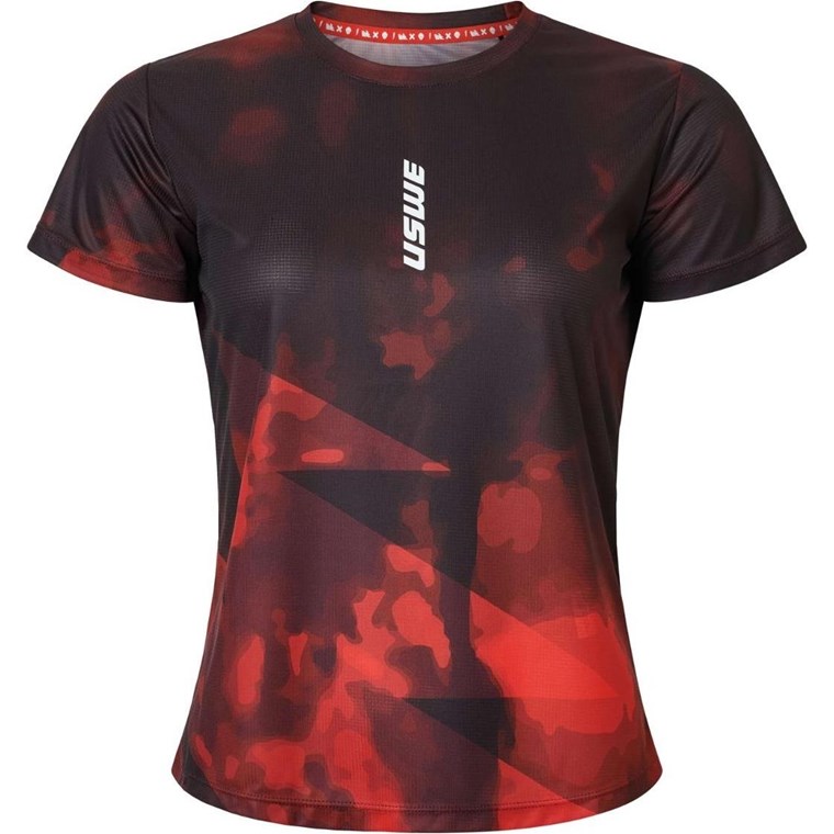 USWE Dimma Trail RunningSS Tee Woman Flame Red