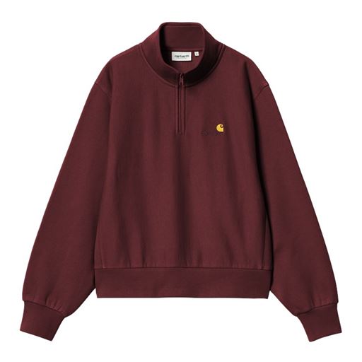 Carhartt WIP W' American Scr. High Neck Sweatshirt, Malbec, L