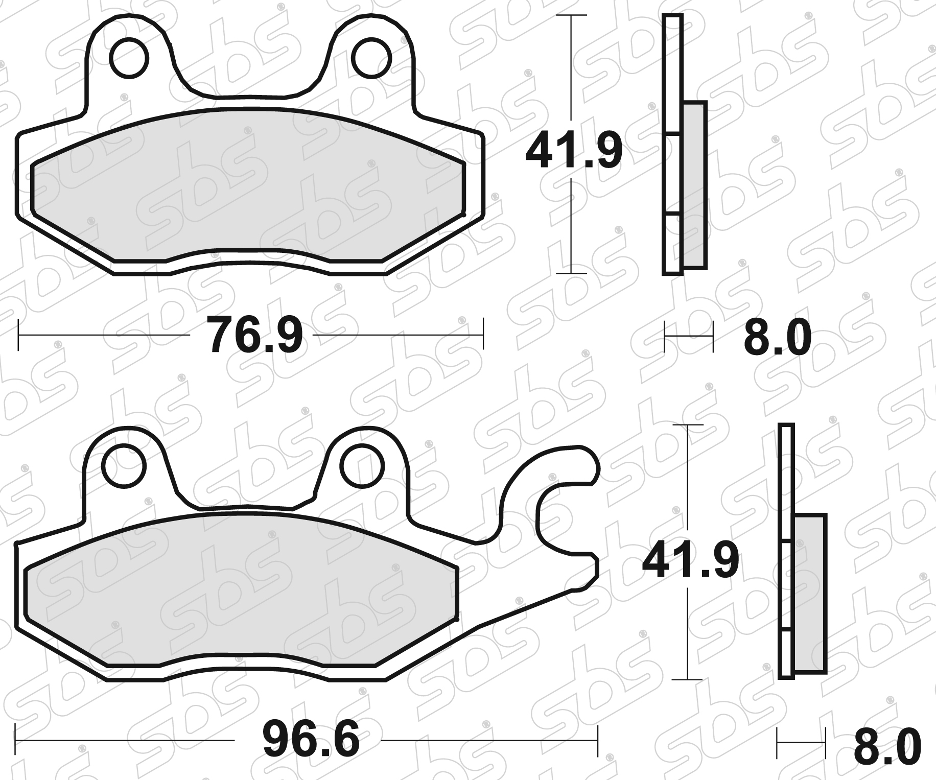SBS - Plaquettes de frein 134 MS