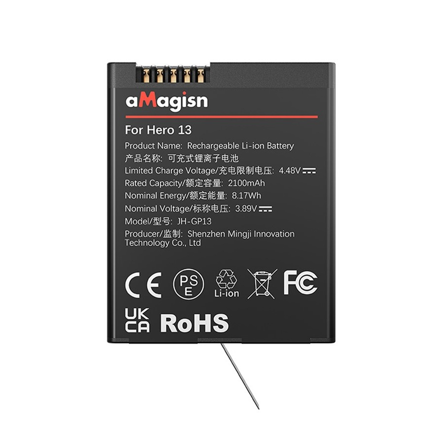 AMAGISN - Enduro Battery GoPro Hero 13 Ersatz Akku Batterie 2100mAh