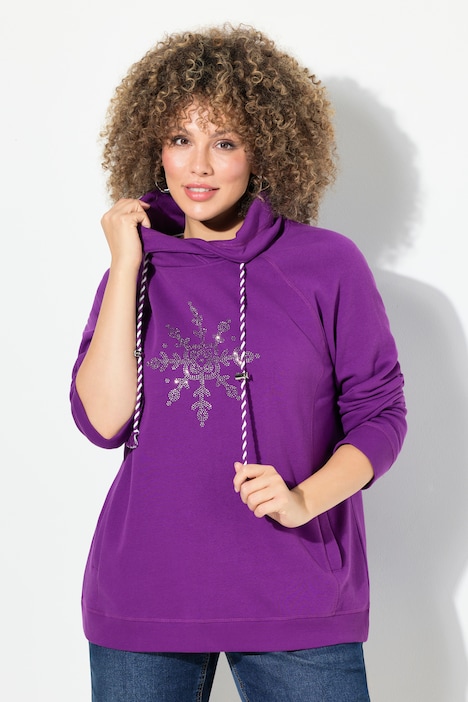 Sweatshirt, Eisstern, Stehkragen, Taschen, Langarm