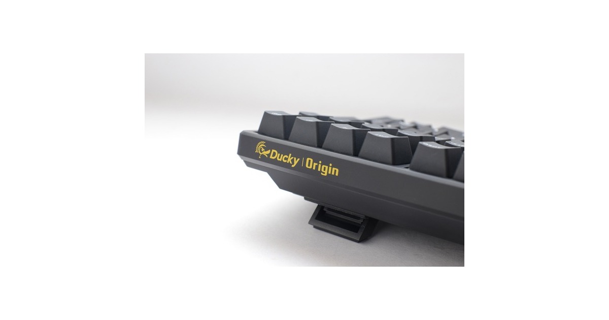 DuckyOrigin Phantom Black, toetsenbord  (Zwart, US lay-out, Cherry MX Blue, hot swap, PBT Double-Shot Keycaps)