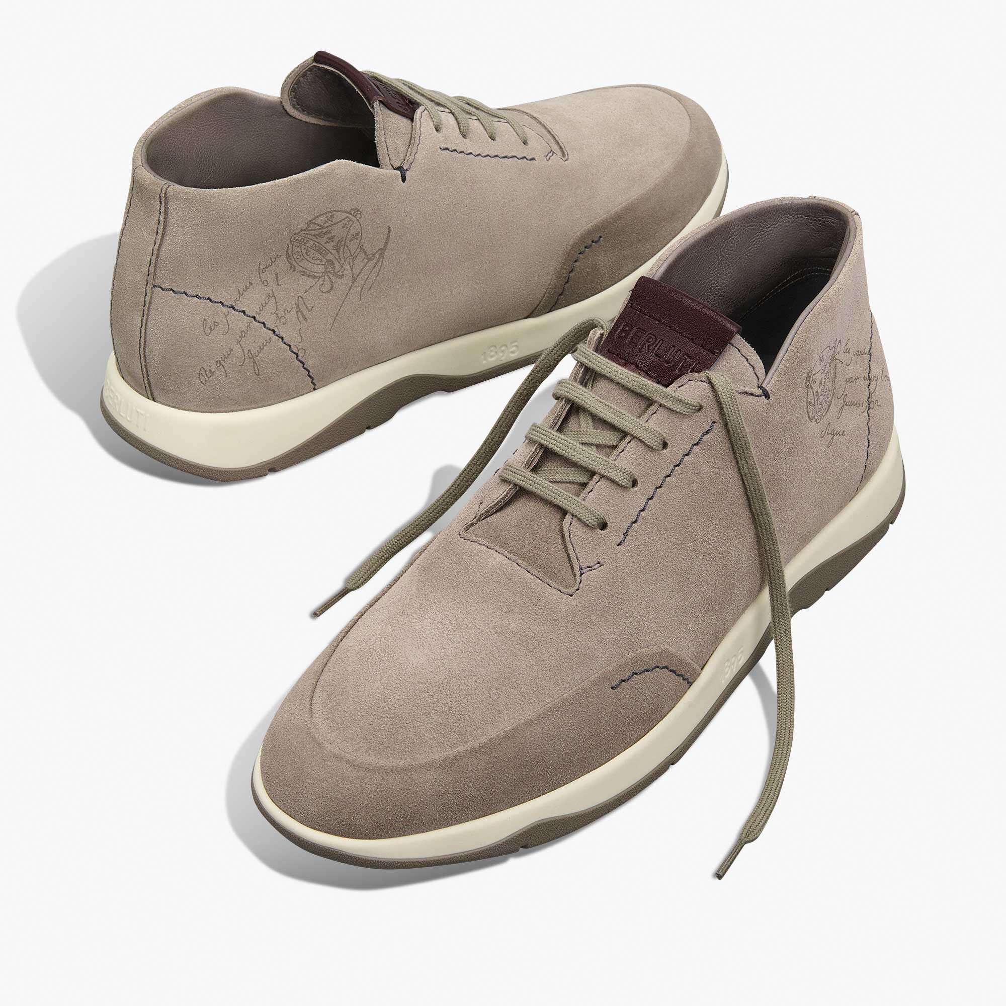 Derby Echappee En Veau Velours Scritto