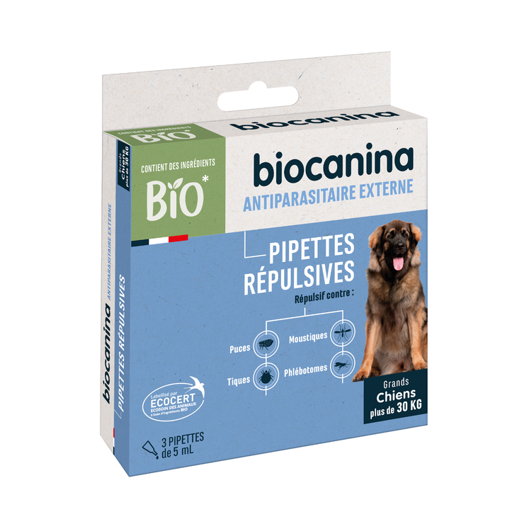 Pipette répulsive grand chien BIO - 3 pipettes