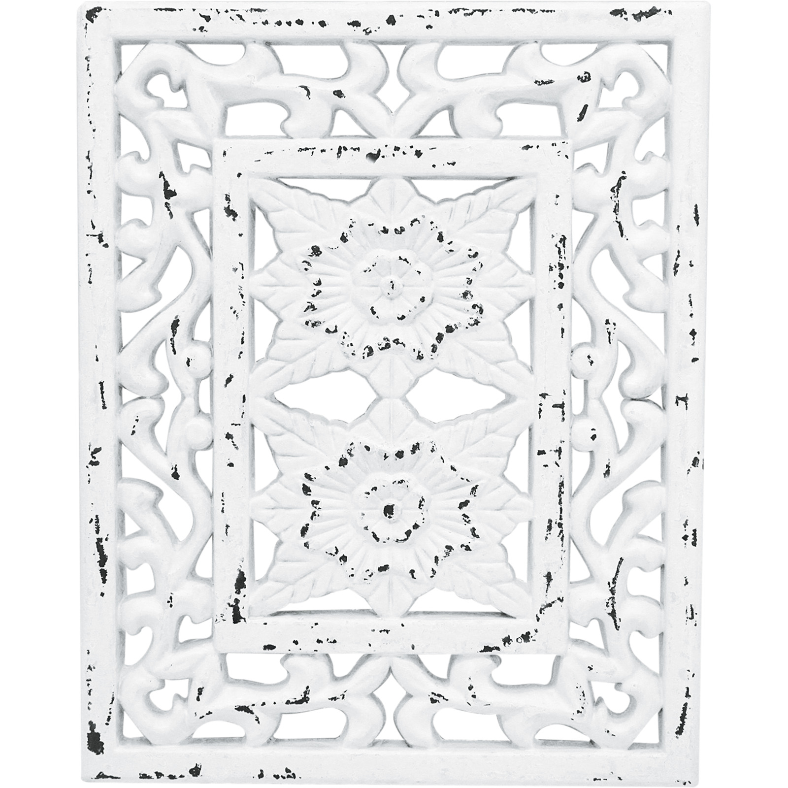 Wand-Ornament weiss klein