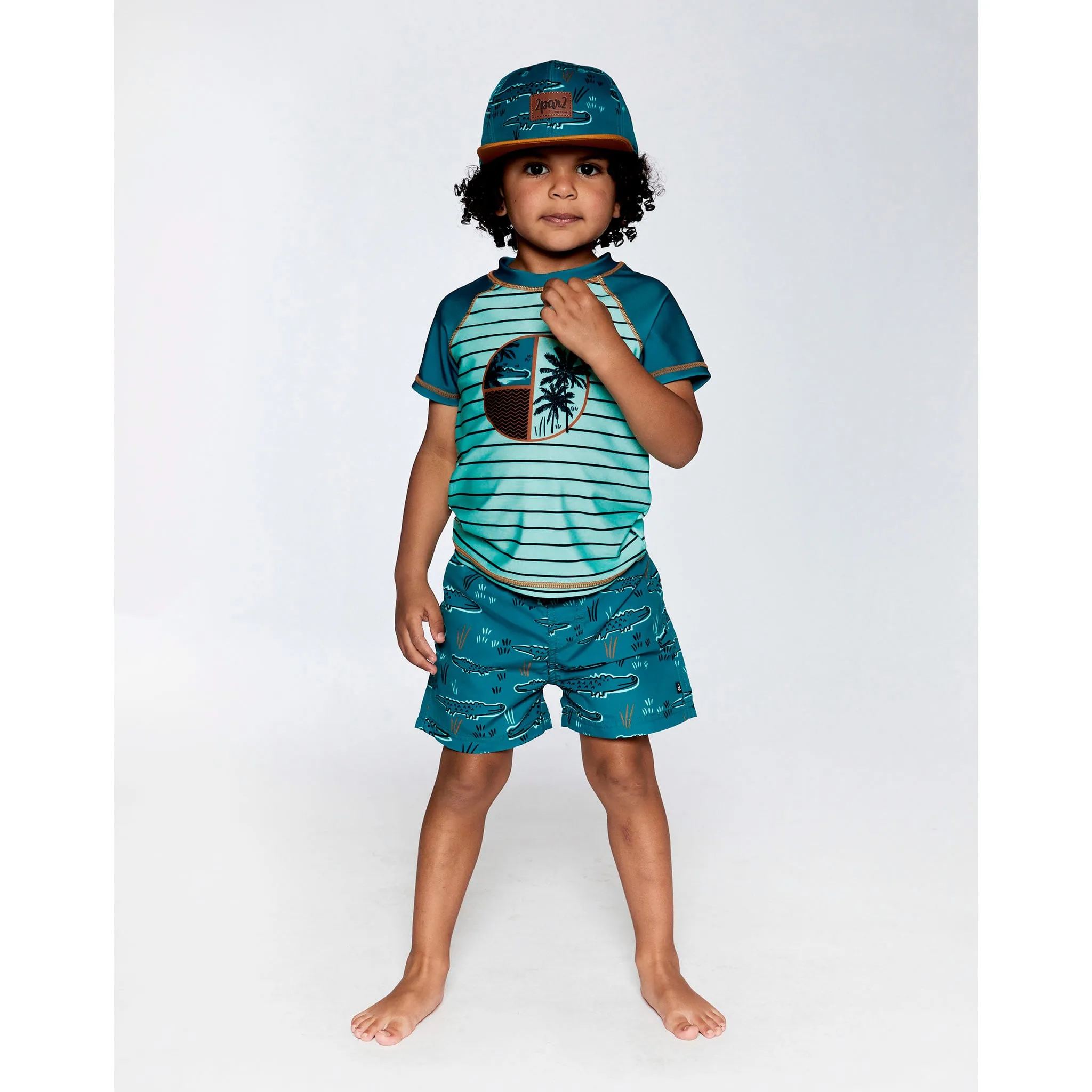 Deux par Deux Maillot Short Crocodile 2-6ans