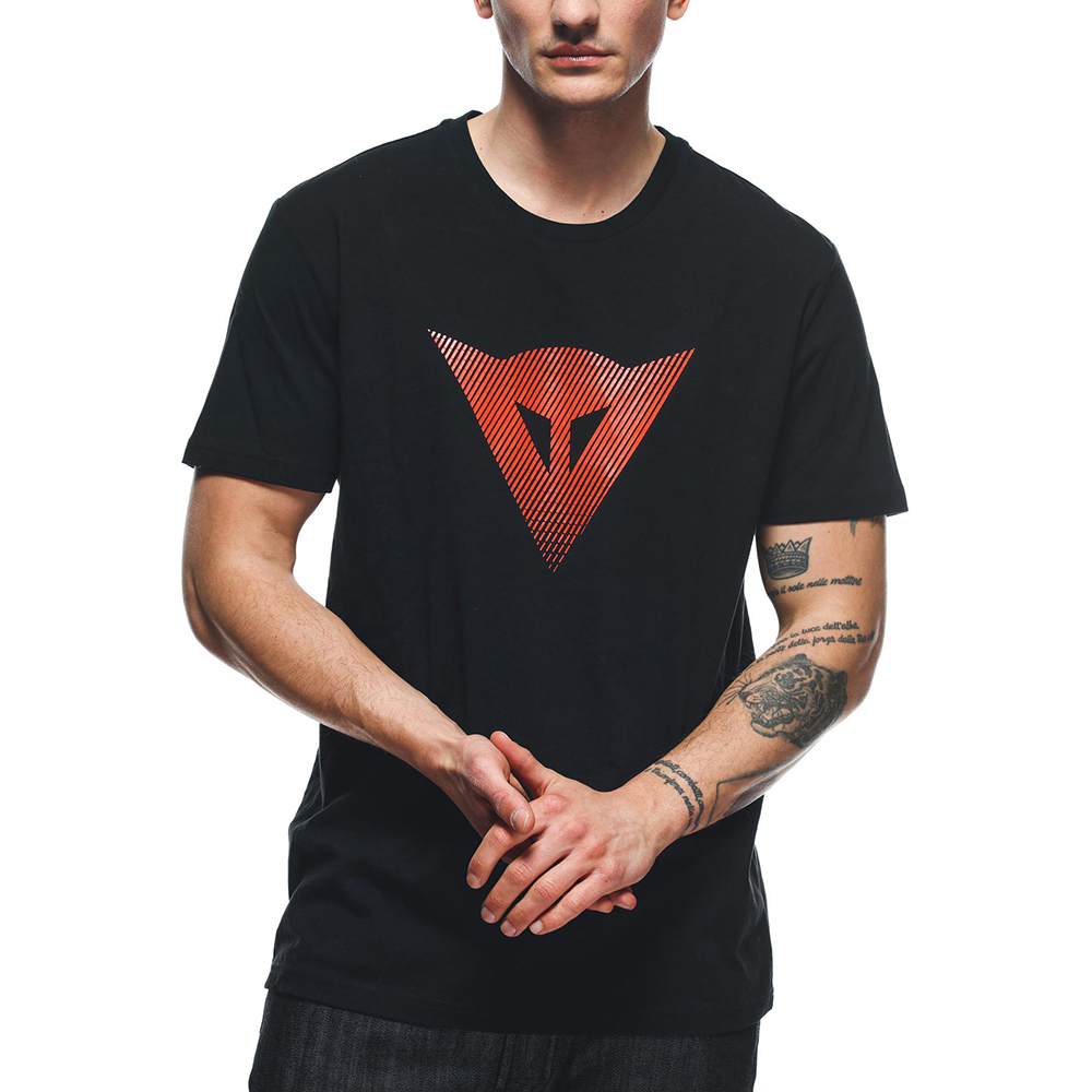 Dainese - T-shirt Logo Noir / Rouge