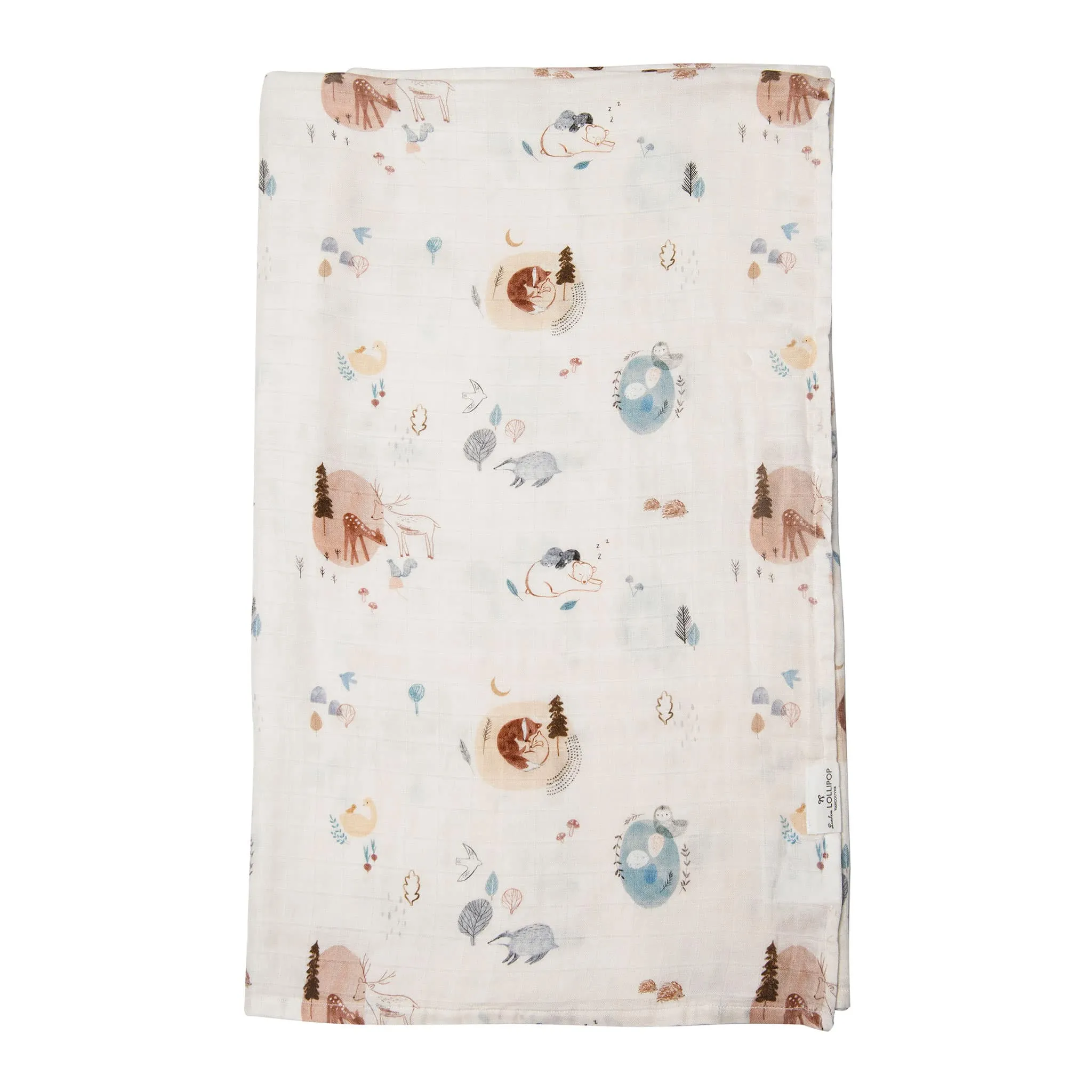 Loulou Lollipop Couverture Mousseline Bambou - Cozy Forest