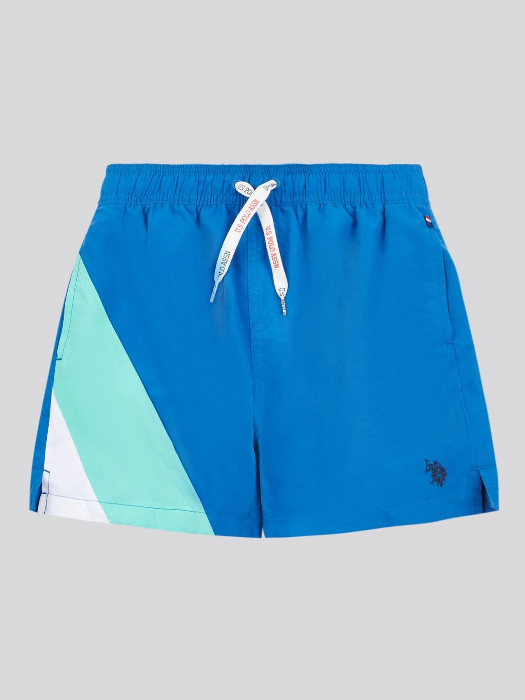Lichtblauw - U.S. Polo Assn. Boys Cut and Sew Swim Shorts