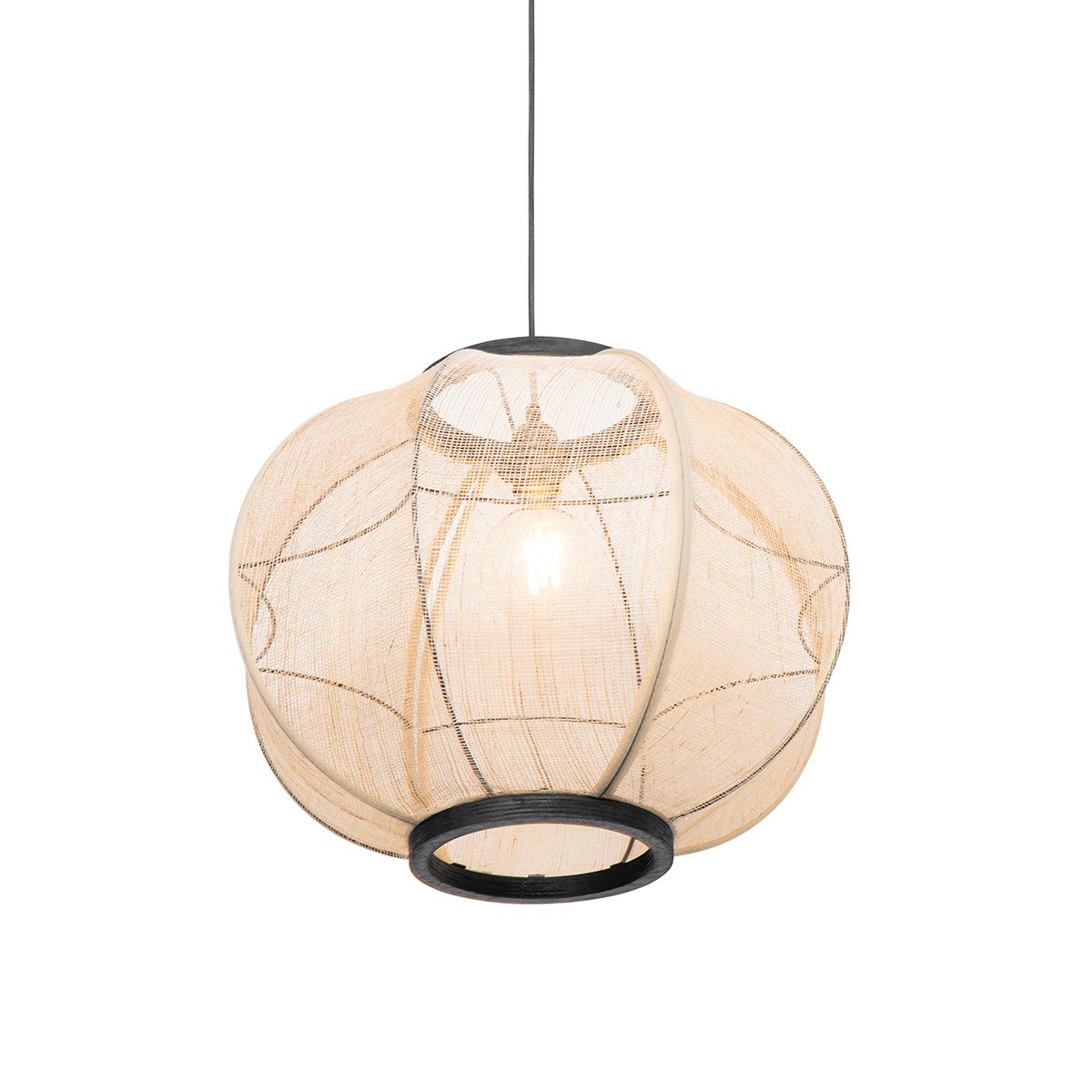 Smart hanglamp bruin 48 cm incl. Wifi G95 - Rob