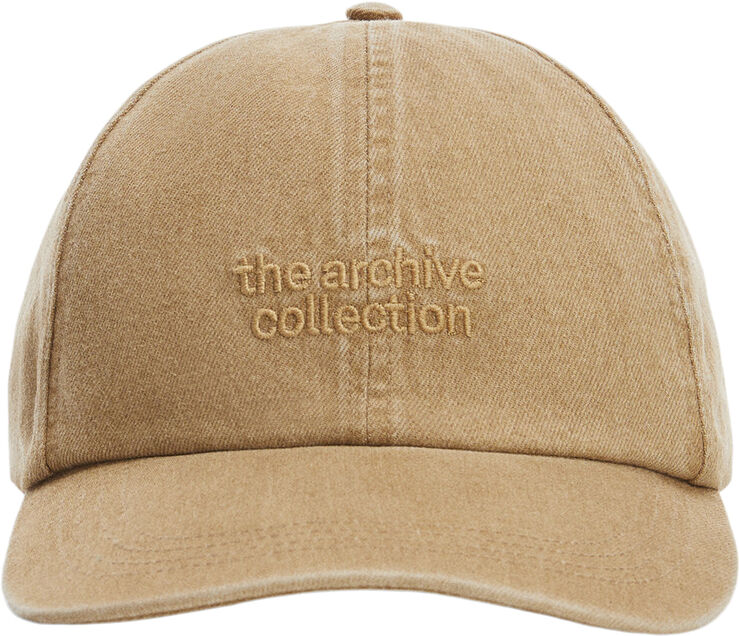 MANGO Embroidered message cap Light beige