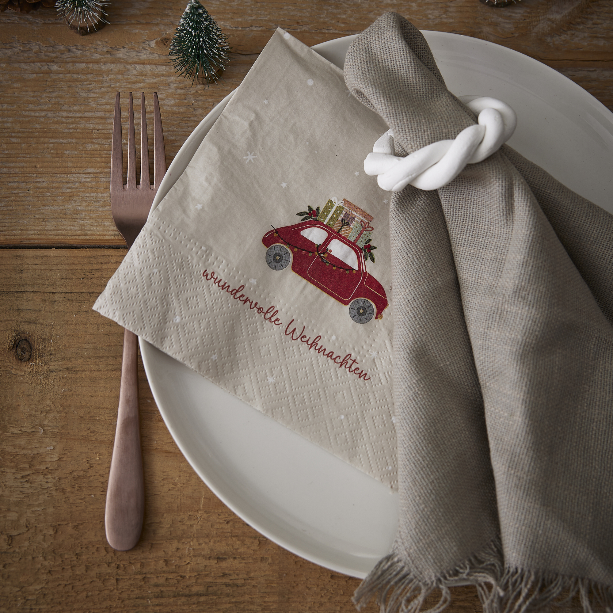 Weihnachtsserviette Xmas Motiv Auto (20 Stück) kaufen
