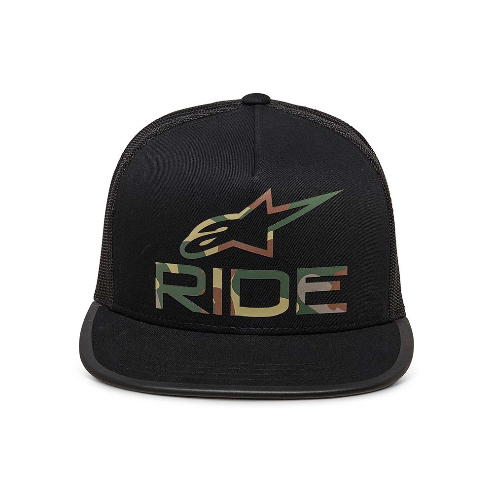 Alpinestars - Casquette Ride 4.0 Camo Trucker Noir / Camouflage Vert