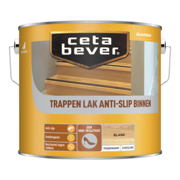 Cetabever trappenlak antislip transparant blank zijdeglans 2,5 l
