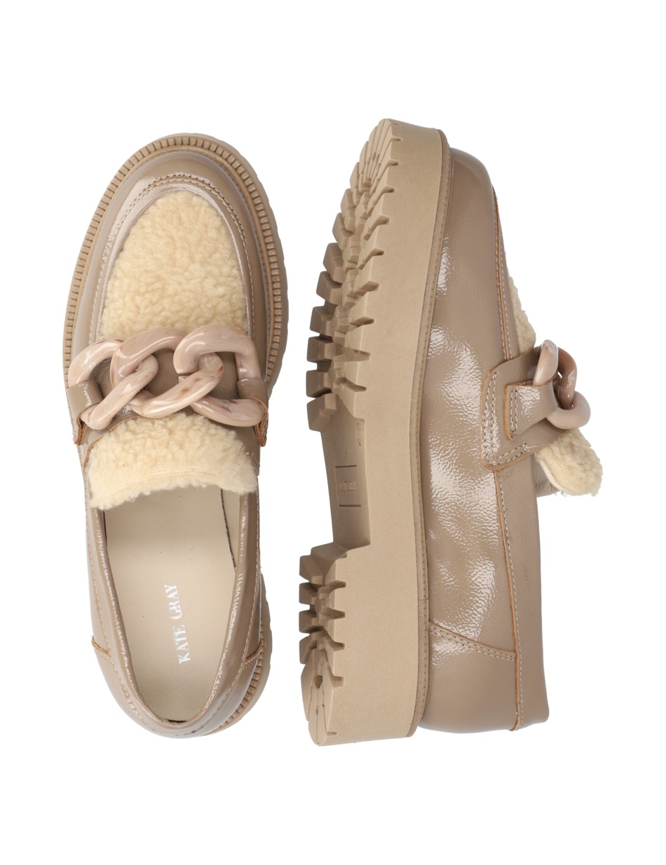 Lederkombination Slipper