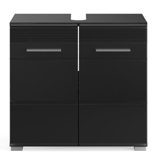 Waschbeckenunterschrank Linus Weiß Hochglanz 60x56x34 cm