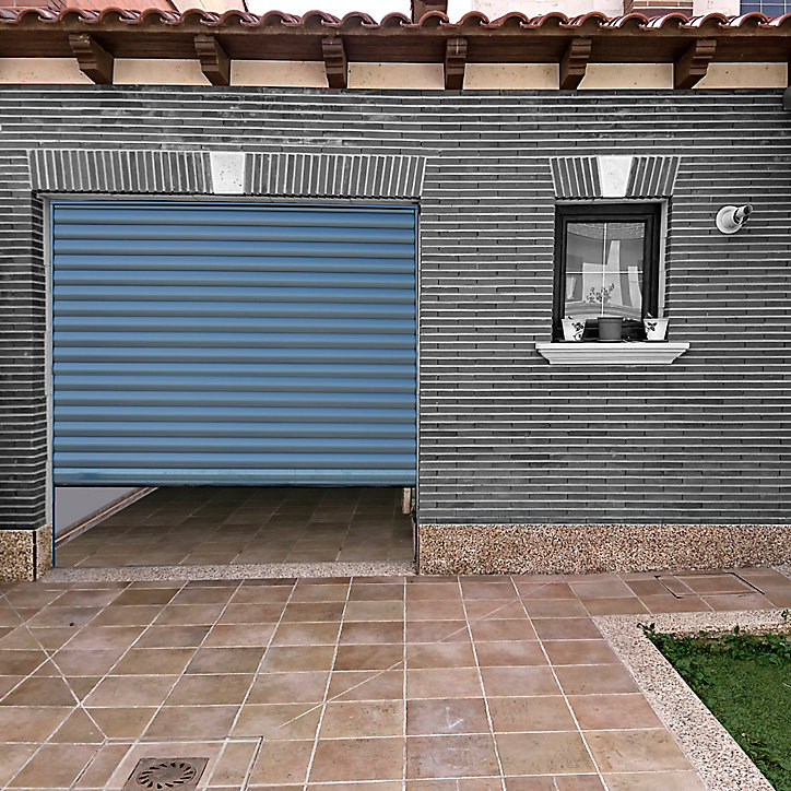Porte de garage enroulable alu grise 240 x h.200 cm