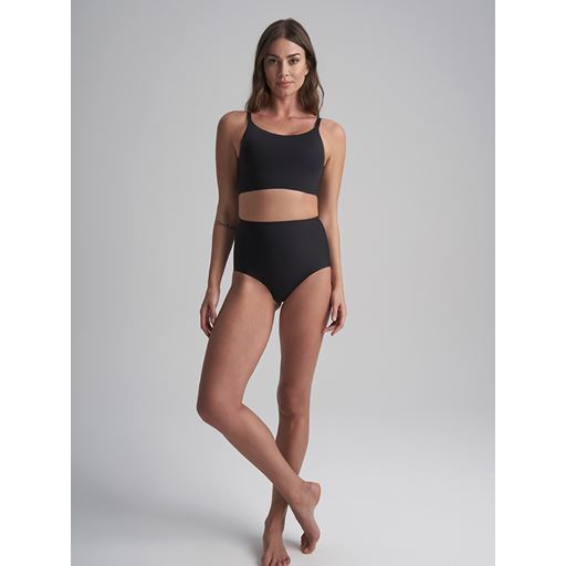 Bye Bra Sculpting Mid Waist Brief, Black, XL