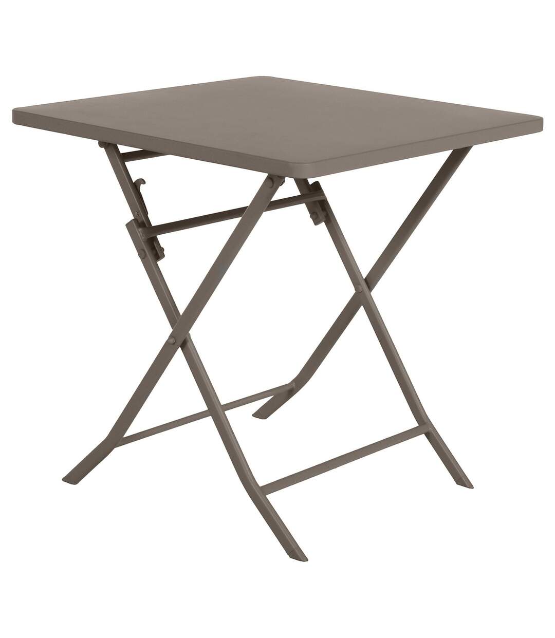 Table de jardin pliante carrée Greensboro - 2 Places - Marron tonka