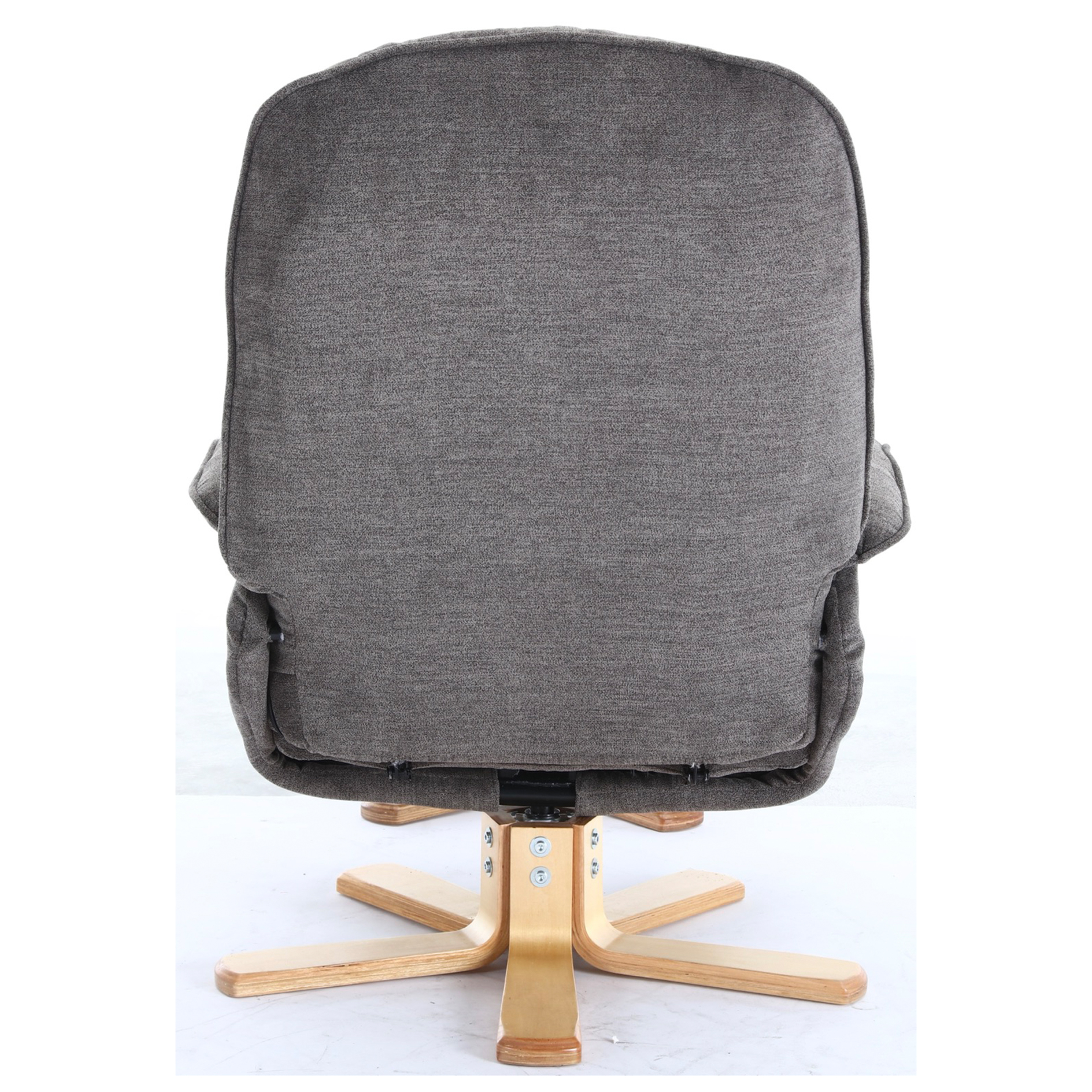 Relaxsessel mit Hocker - grau - verstellbar