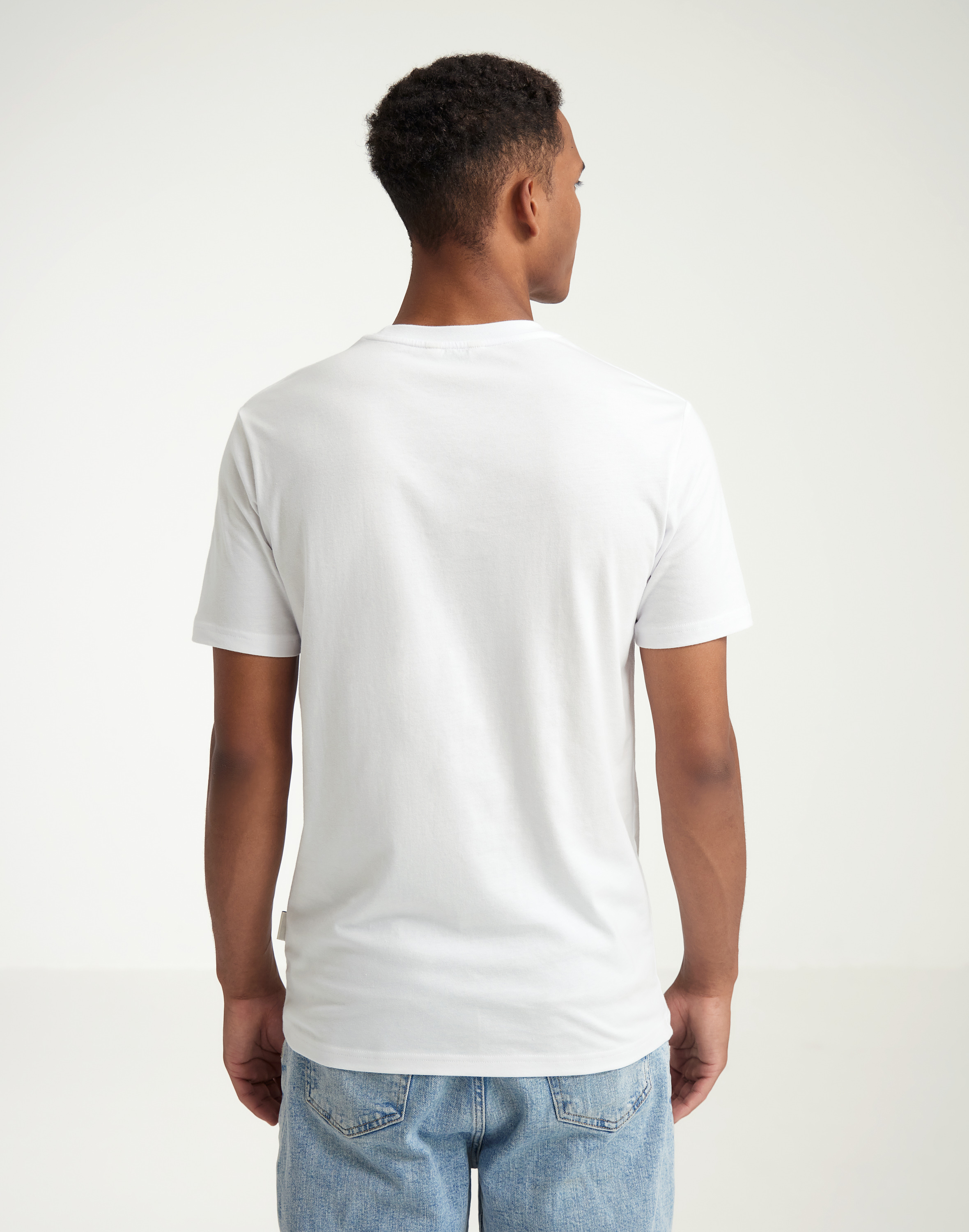 T-shirt van katoen voor heren in Navy