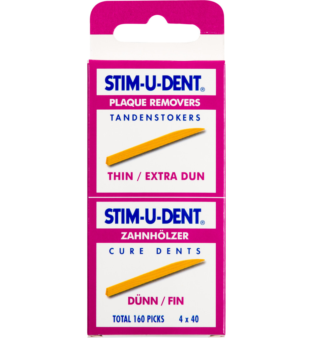 Stimudent Tandenstokers dun (4 x 40 stuks)