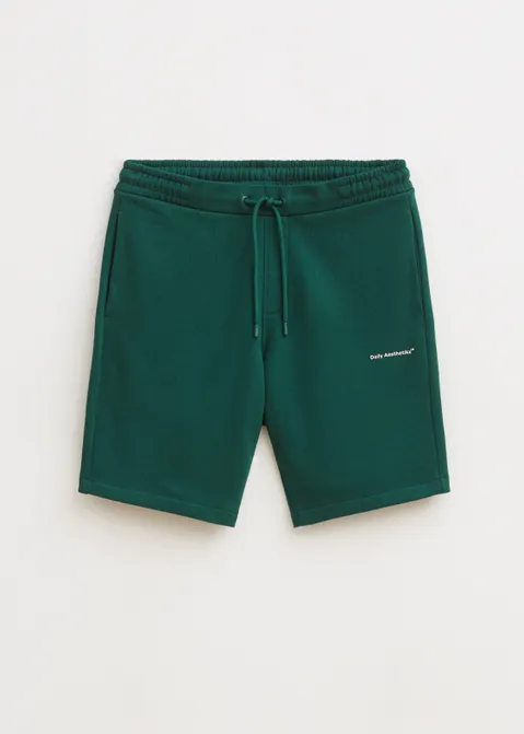 Korte broek met logo groen (GRN.D)