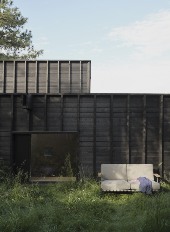 Muuto Settle 2-zits loungebank donker groen