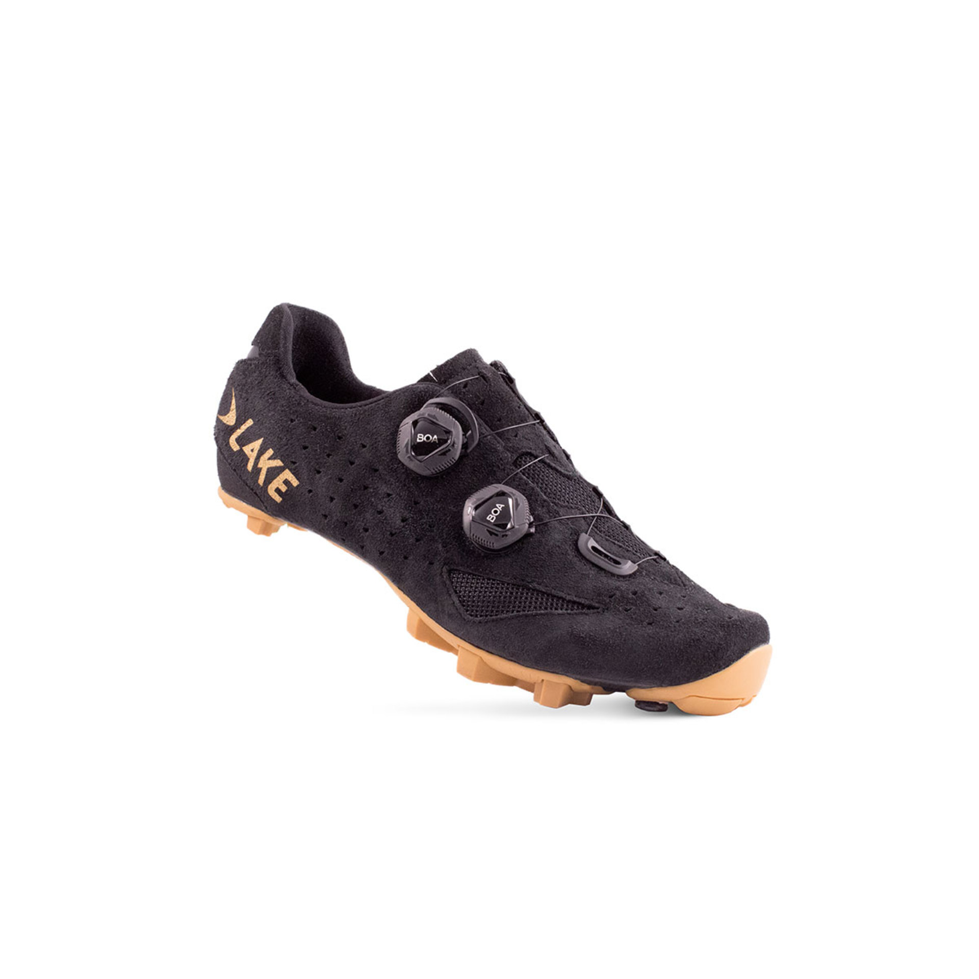 Lake MX238 Gravelschoenen Suede Zwart/Goud Heren