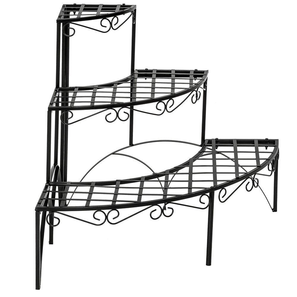 tectake Aileen bloemenstandaard met 3 treden, 60 x 60 x 60 cm