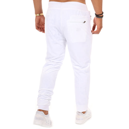 Pantalon Jogging Reversible Marin Blanc
