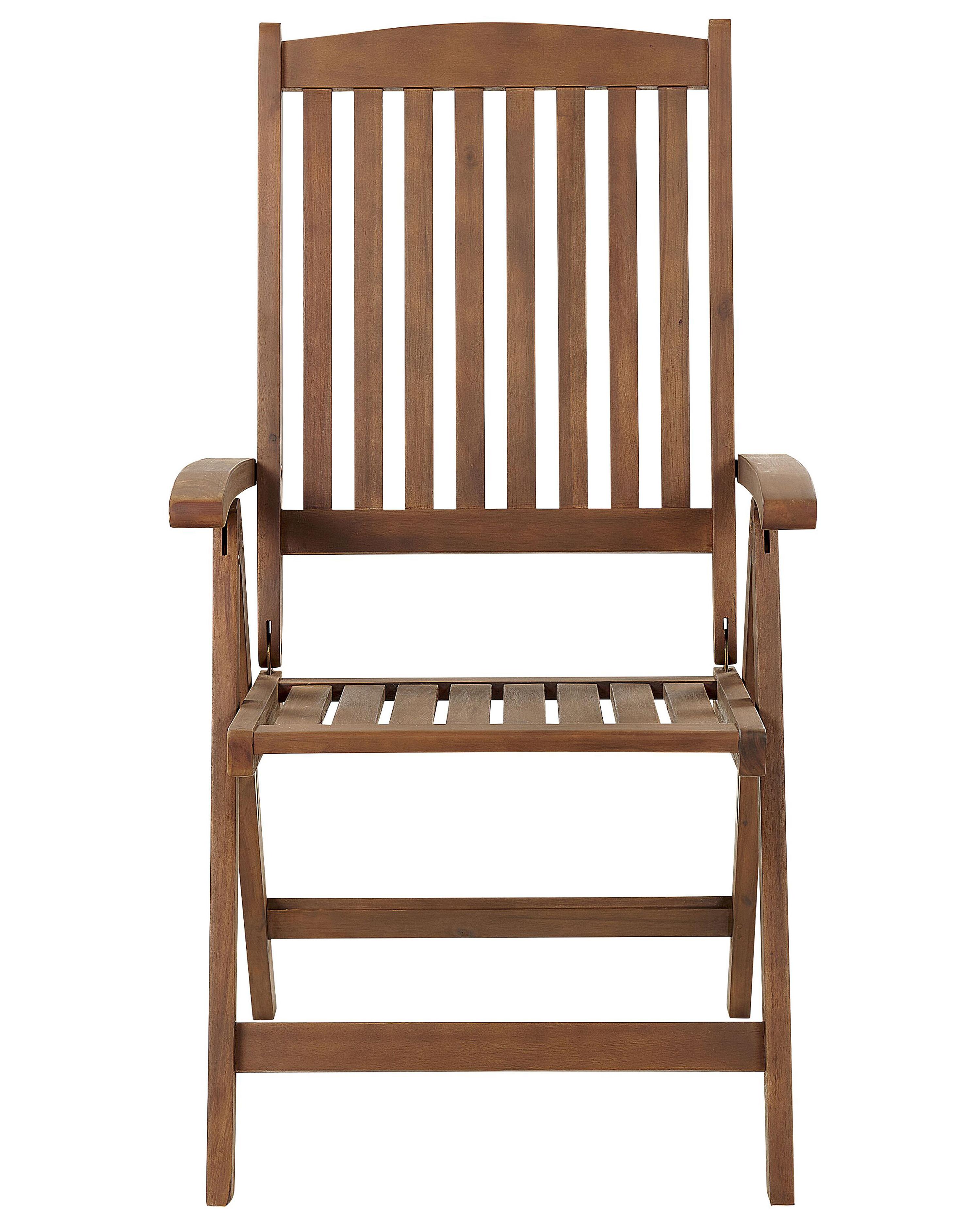 Set van 2 stoelen met zitkussen AMANTEA Acaciahout Blauw