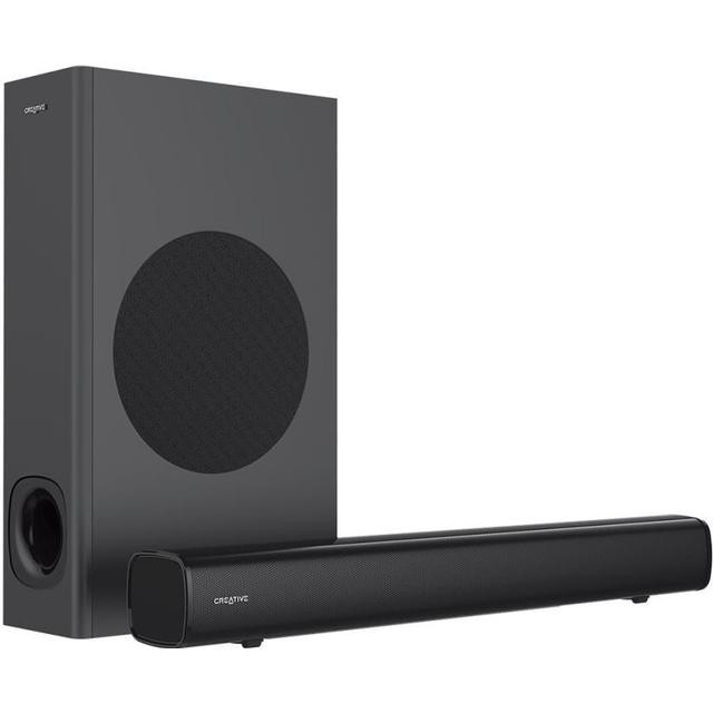 Creative - 2.1 High Performance Under-monitor Soundbar & Subwoofer